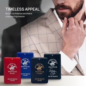 Beverly Hills Polo Club Eau de Toilette Collection - Blue, Red, Black